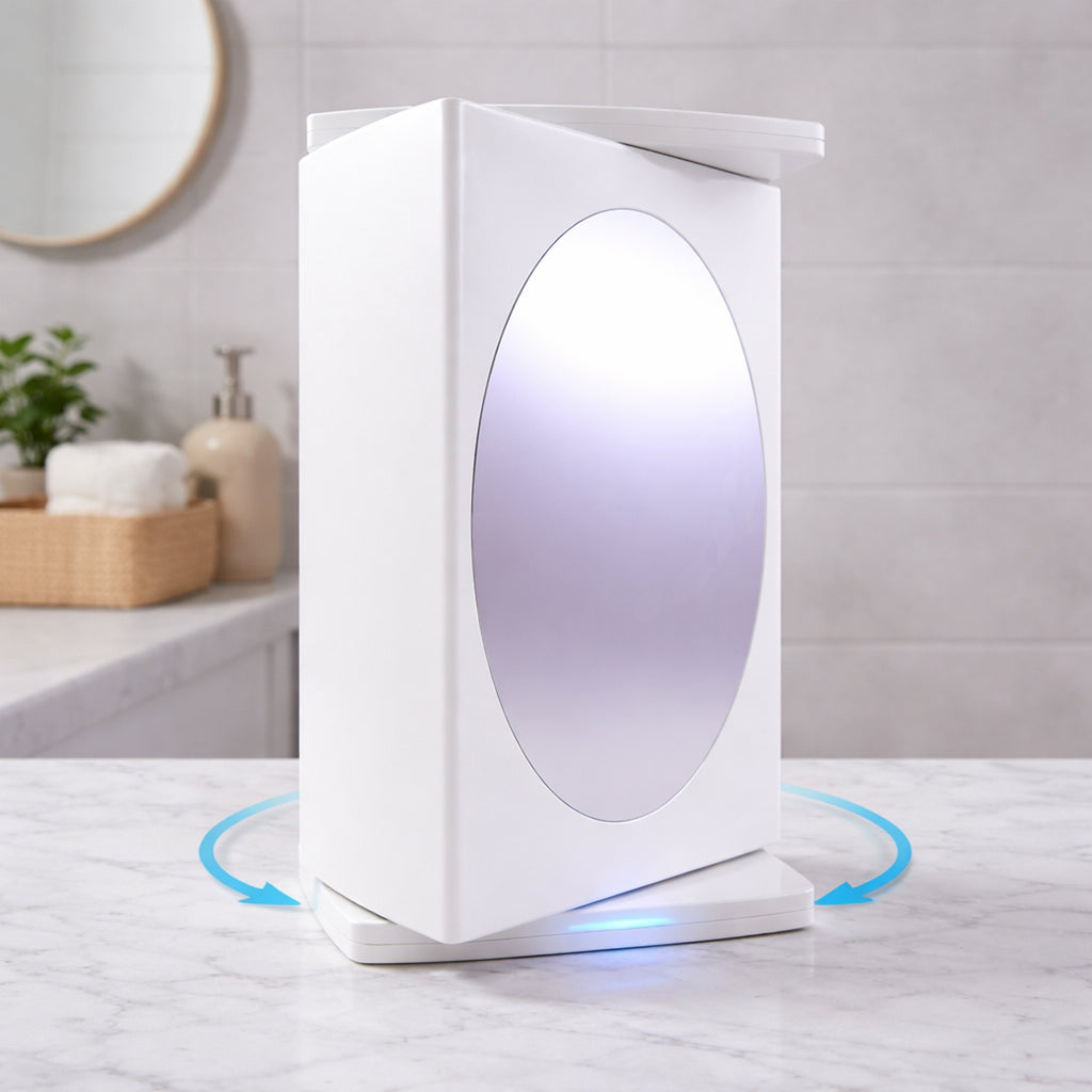 Wall Mounted Rotating Bathroom Mirror Cabinet (1 Pc 22x42 Cm)