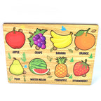 Wooden Fruits Puzzle Learning Educational Board (1 Set  2820 Cm)