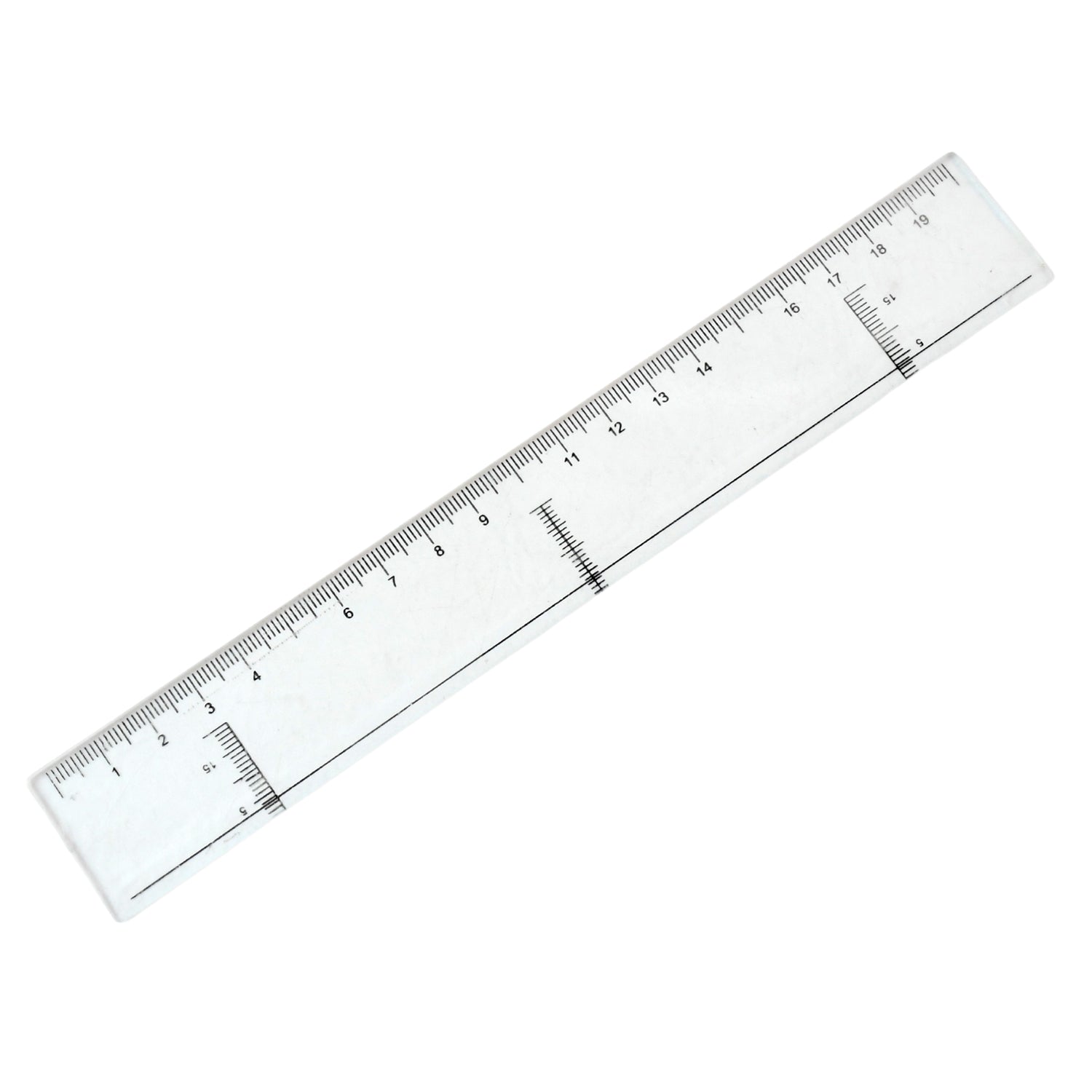 20 Cm Transparent Plastic Ruler (1 Pc)