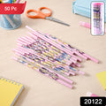 Cartoon Printed Wooden Pencil Set (50 Pc Pack)