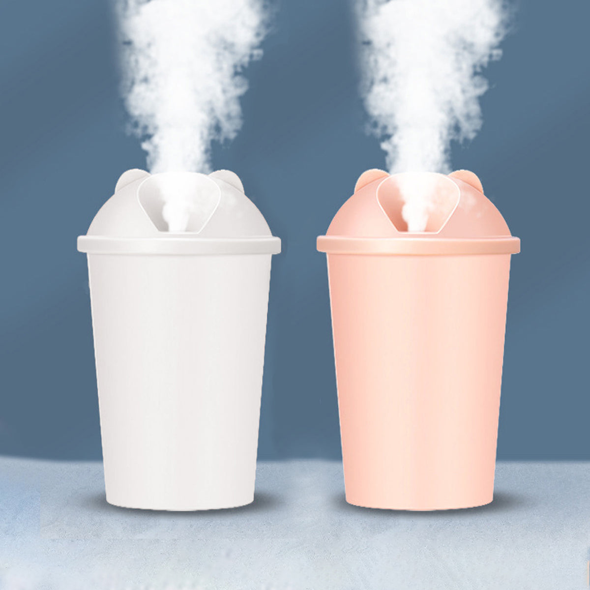 Cute Bear Shape Usb Humidifiers Cup (1 Pc  Multicolor Light)