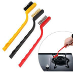 184 -3 Pc Mini Wire Brush Set (Brass Nylon Stainless Steel Bristles)