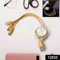 12835 Retractable Charger Charging Cable Micro Usb Cable 3 In 1 Multi Charging Cable Compatible With Phone  Type C  Micro Android Usb And Other Mobile Devices (1 Pc)