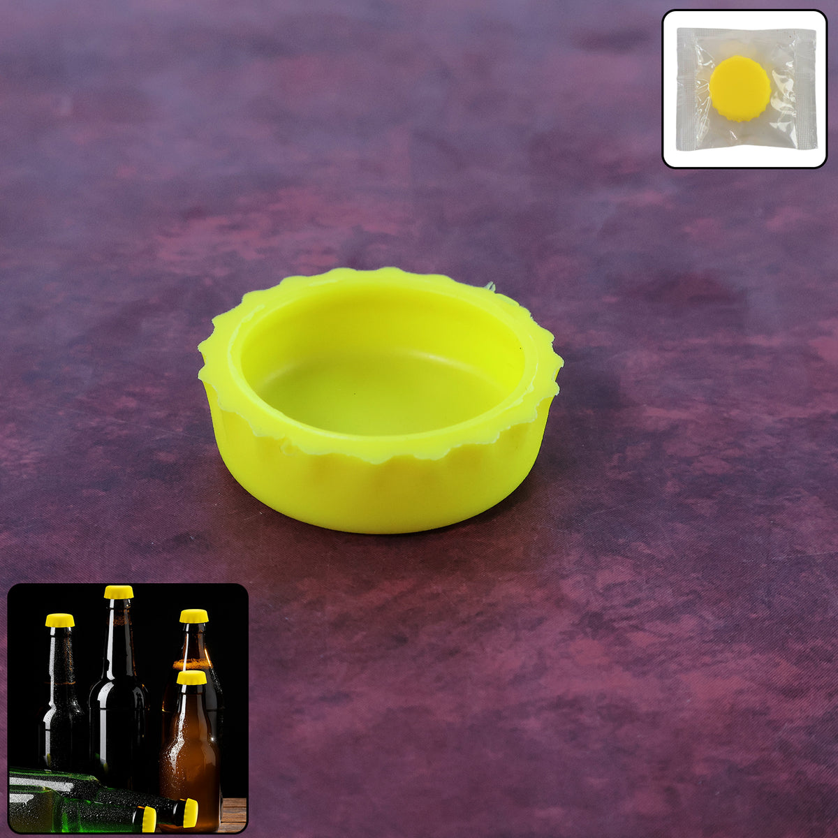 Reusable Silicone Bottle Cap Cover - (1 Pc)