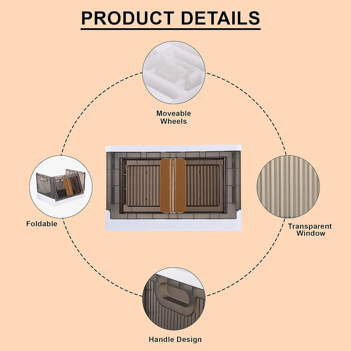 Plastic Folding Wardrobe Storage Organizer (1 Layer  1 Pc)
