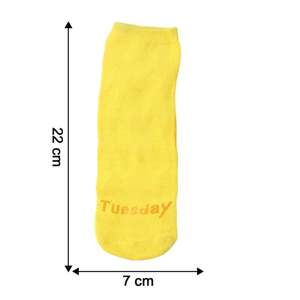 Tuesday Theme Yellow Casual Socks (1 Pair)