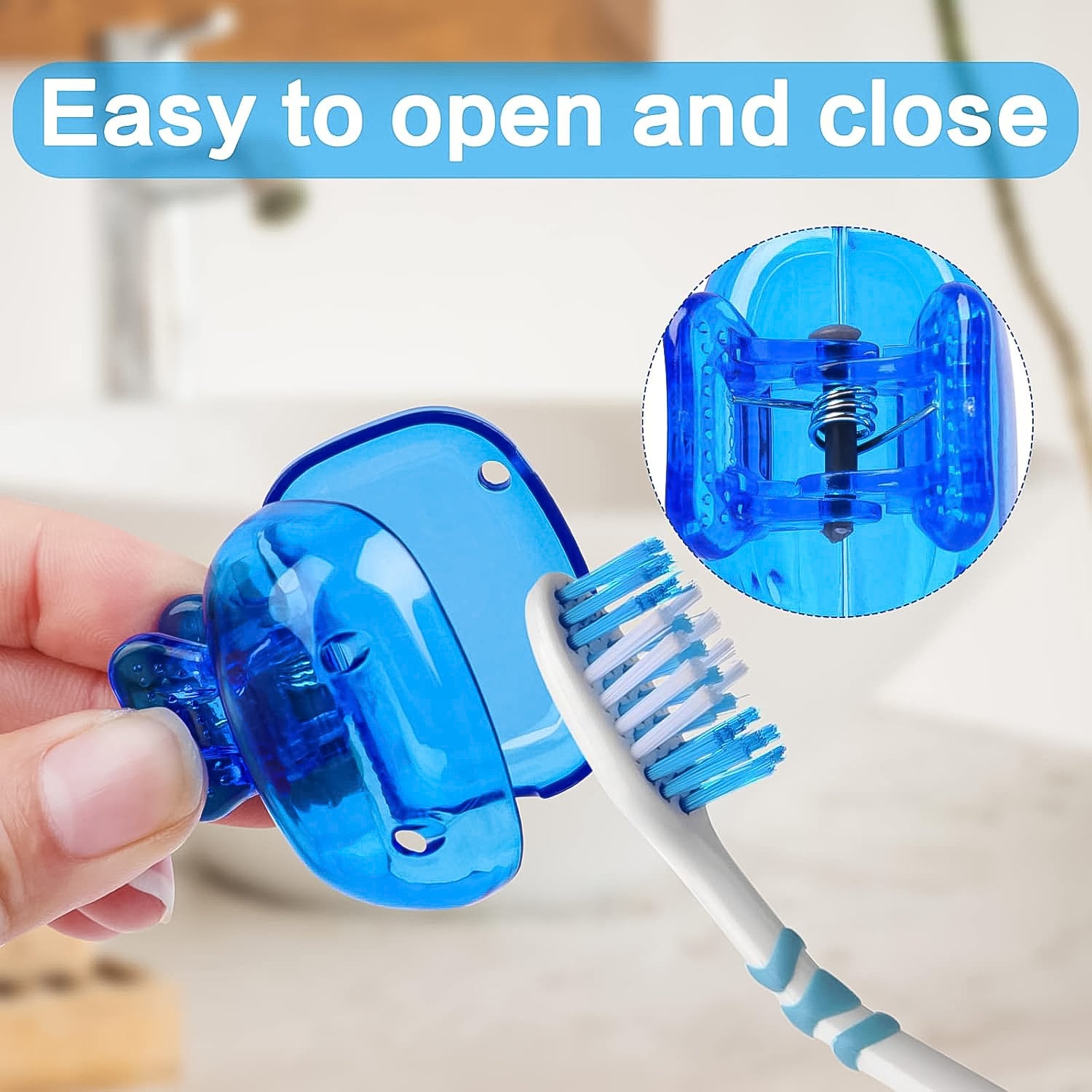 Plastic Toothbrush Head Cover Cap (1 Pc)