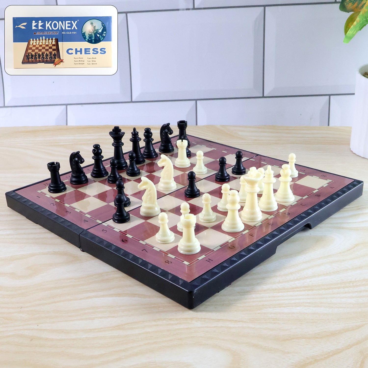 Foldable Magnetic Chess Board Game Set (24 X 24 Cm)