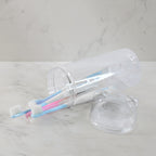 Multipurpose Travel-friendly Toothbrush Holder With 4 Soft Bristle Toothbrushes