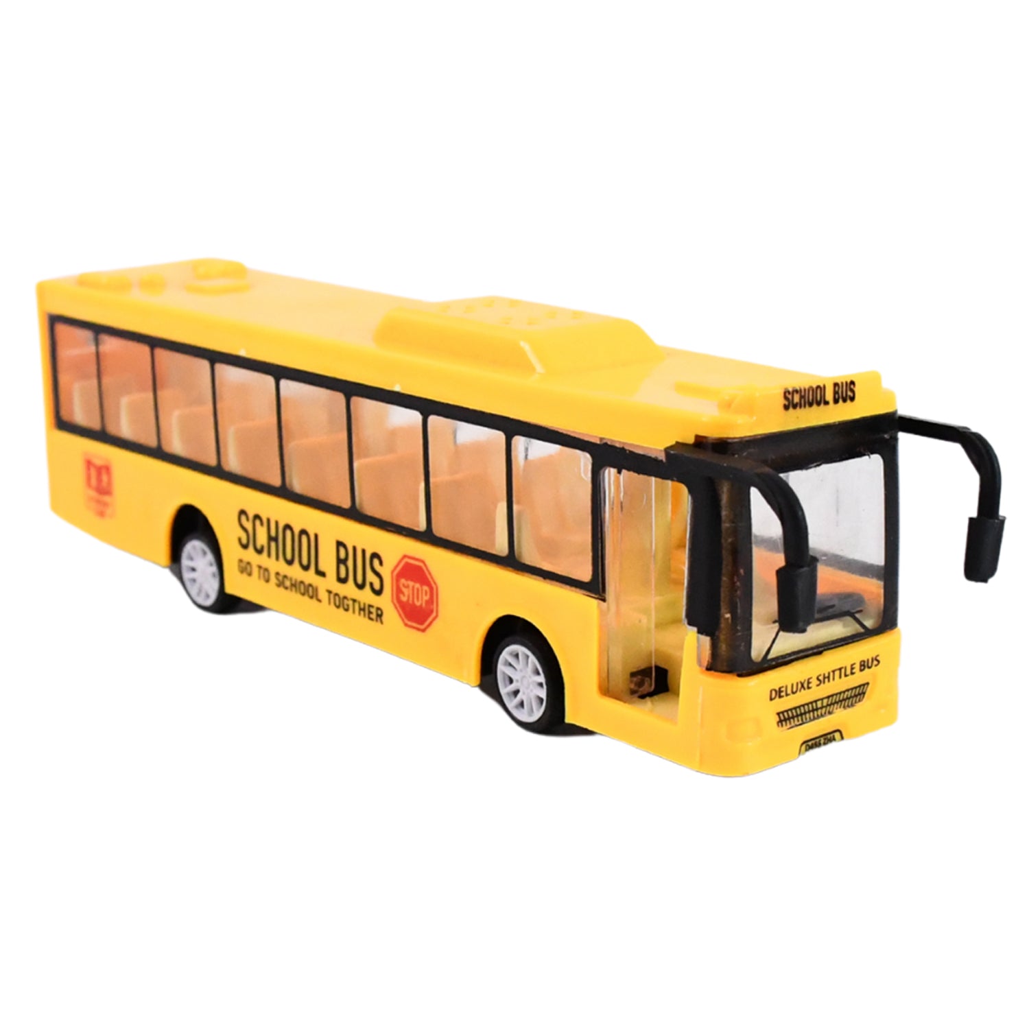 Inertia Bus Toys  High Simulation Yellow Fine Details Mini Bus Model Car Toys Prizes For Gift Collections