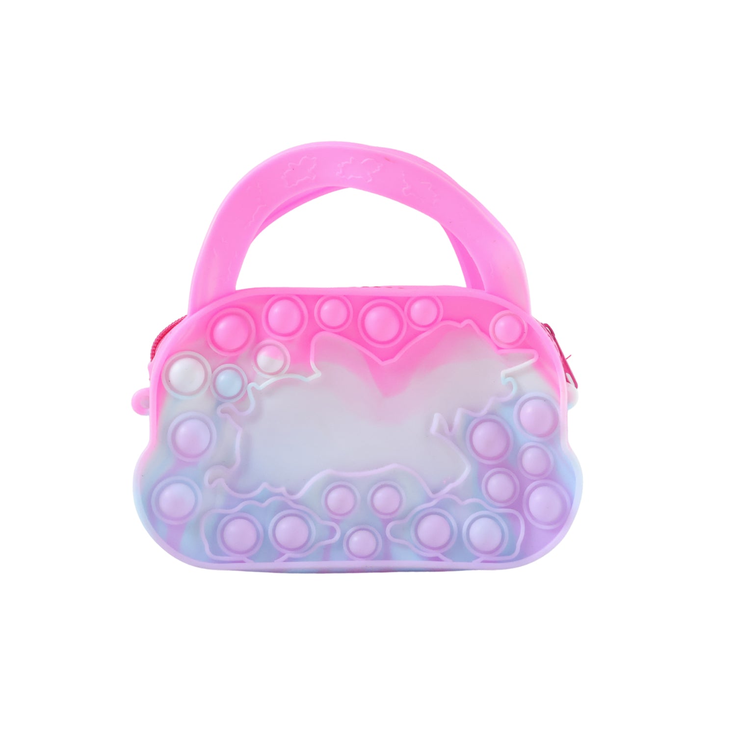 Silicone Pop It Coin Purse With Zipper And Handle (1 Pc)