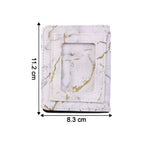 Compact Marble Finish Snap Button Card Holder Wallet (1 Pc)