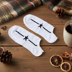 White Star Pattern Low-cut Socks (1 Pair)