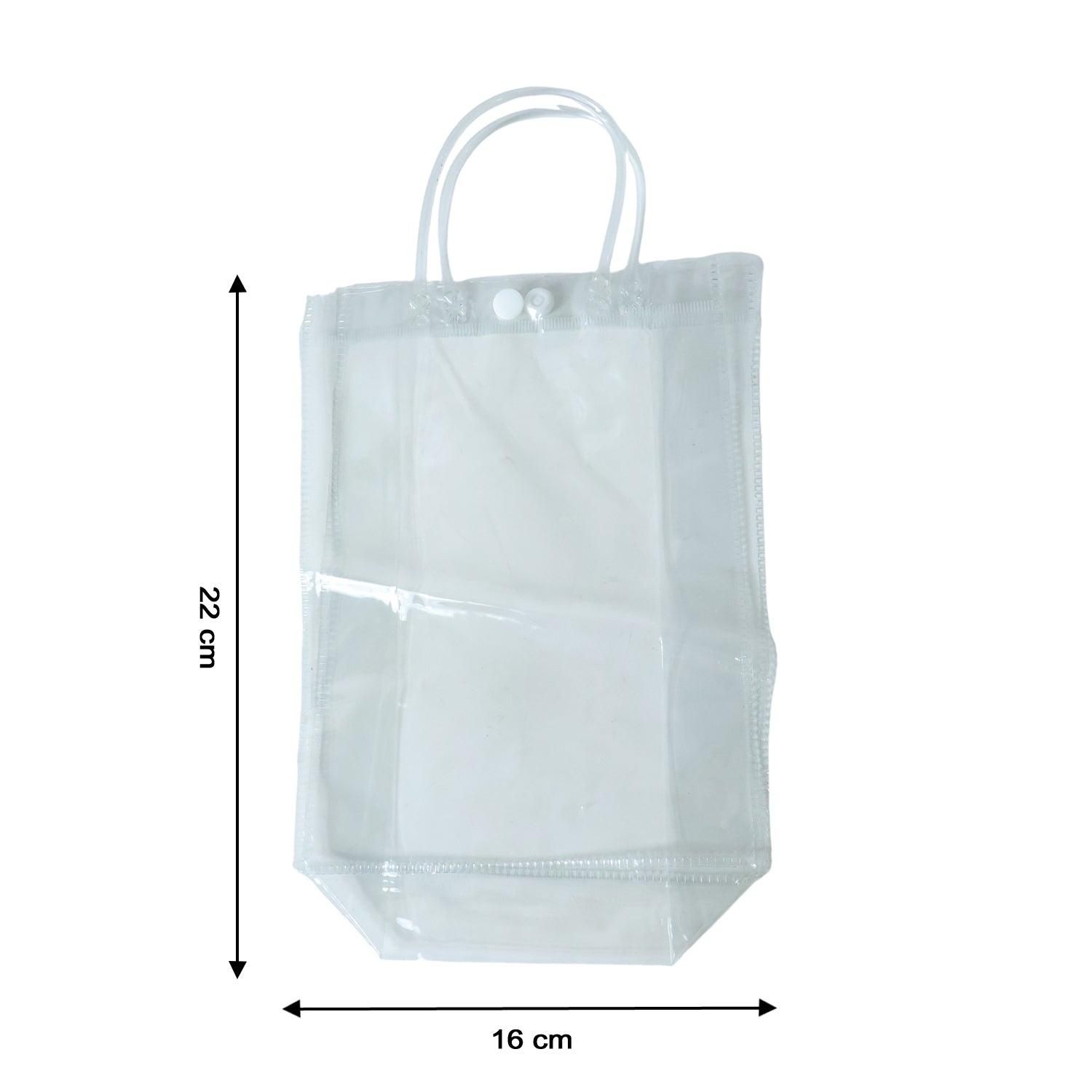 Transparent Pvc Carry Bag (1 Pc 22 X 16 Cm)