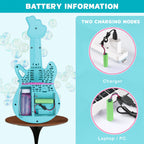 Electric Automatic Guitar-shaped Bubble Machine Set