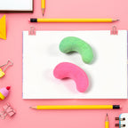 Cashew Nut Eraser Rubber Erasers (1 Pc  Mix Colour  Design)