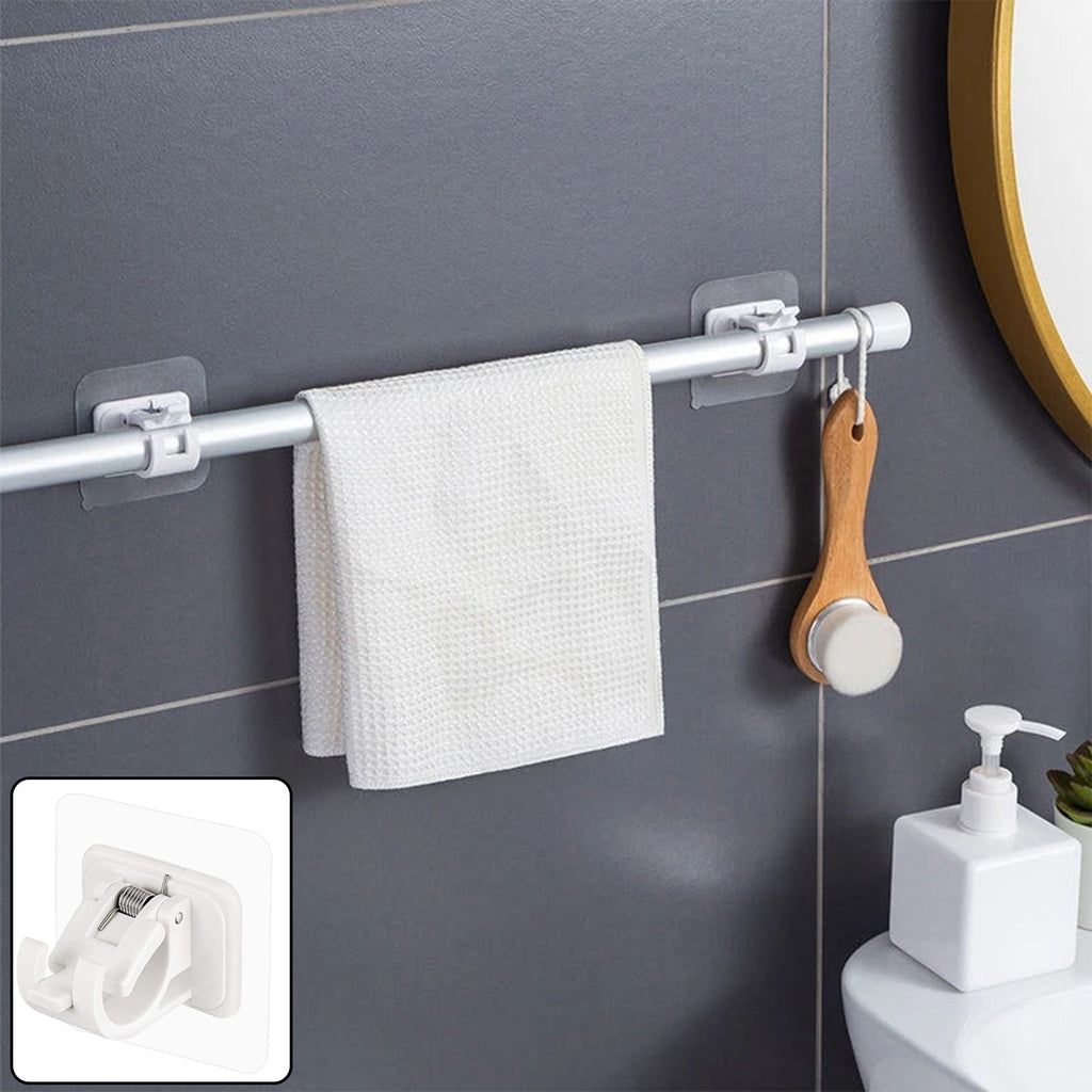 Multipurpose No-drill Wall Mounted Adhesive Towel Rod Holder (1 Pc)