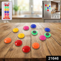 Colorful Round Refrigerator Magnets Set (12 Pc Set)