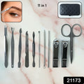 11 In 1 Stainless Steel Personal Grooming Manicure Pedicure Care Kit
