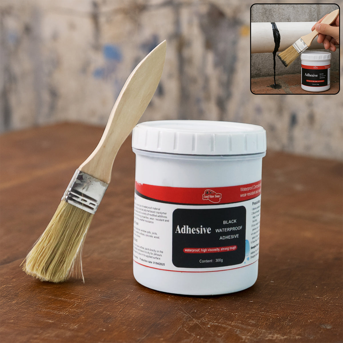 Black Waterproof Adhesive Paste 300 Gm - (Set)