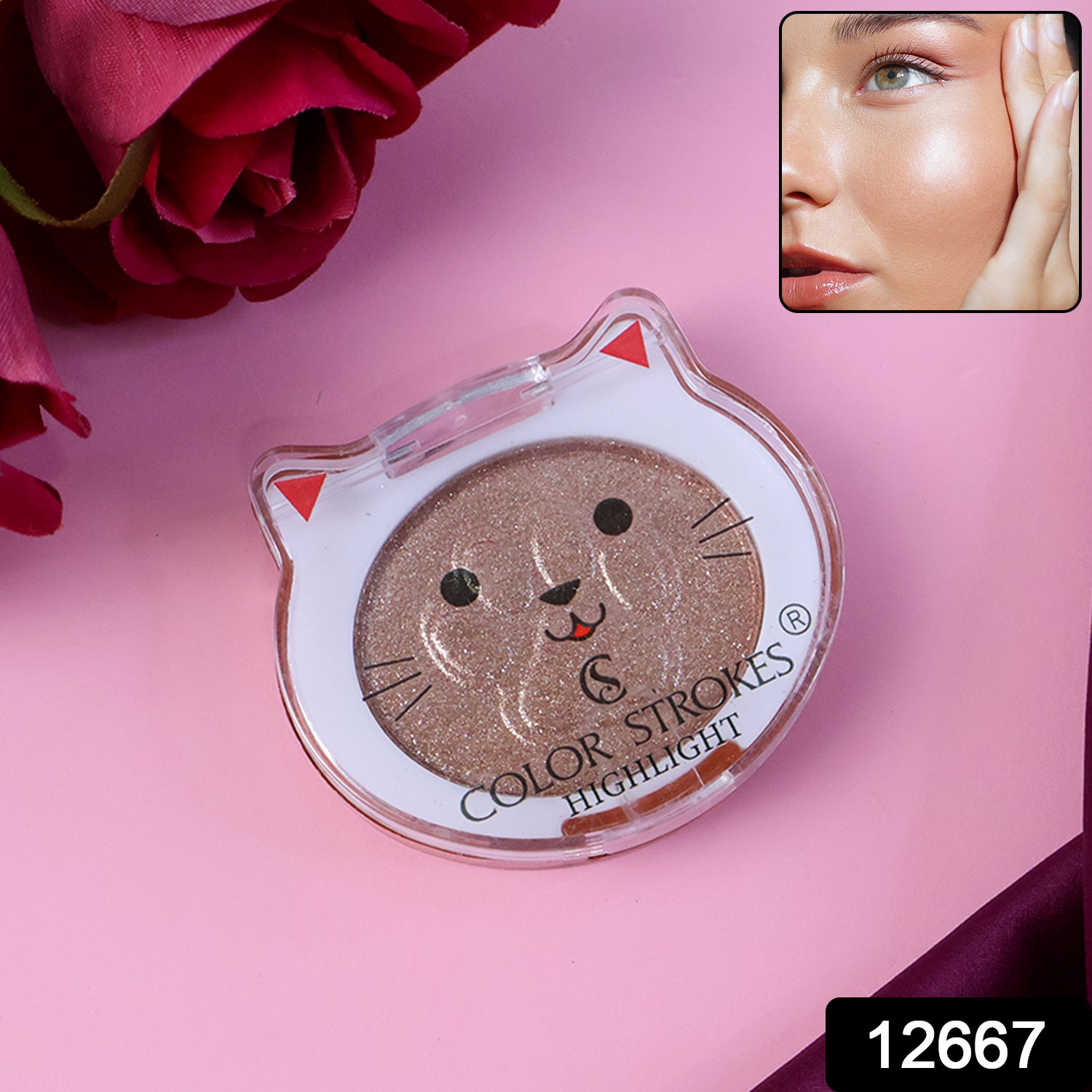 Premium Color Strokes Shimmer Highlighter (1 Pc)