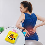 6515 Yellow Duck Head Small Hot Water Bag With Cover For Pain Relief Neck Shoulder Pain And Hand Feet Warmer Menstrual Cramps.