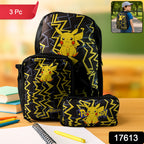 Cartoon Character School Bag Combo Set For Kids (3 Pc)