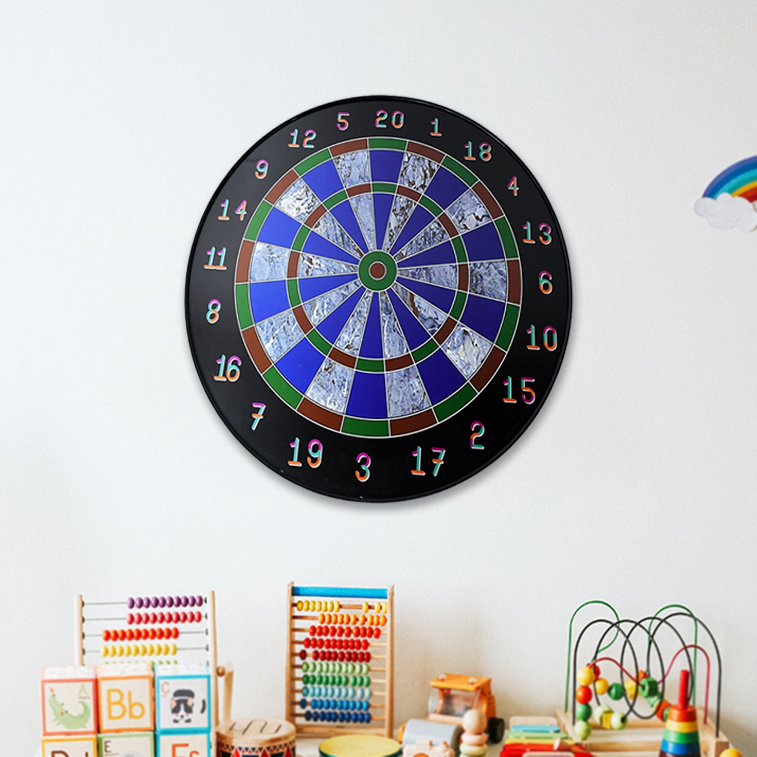 Magnetic Dart Board Game Set With 6 Soft-tip Darts