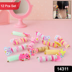 Spiral Hair Braiding Clips For Kids (12 Pc   Mix Design)