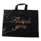 Premium Black Thank You Printed Plastic Carry Bag 30  39 Cm (1 Pc)