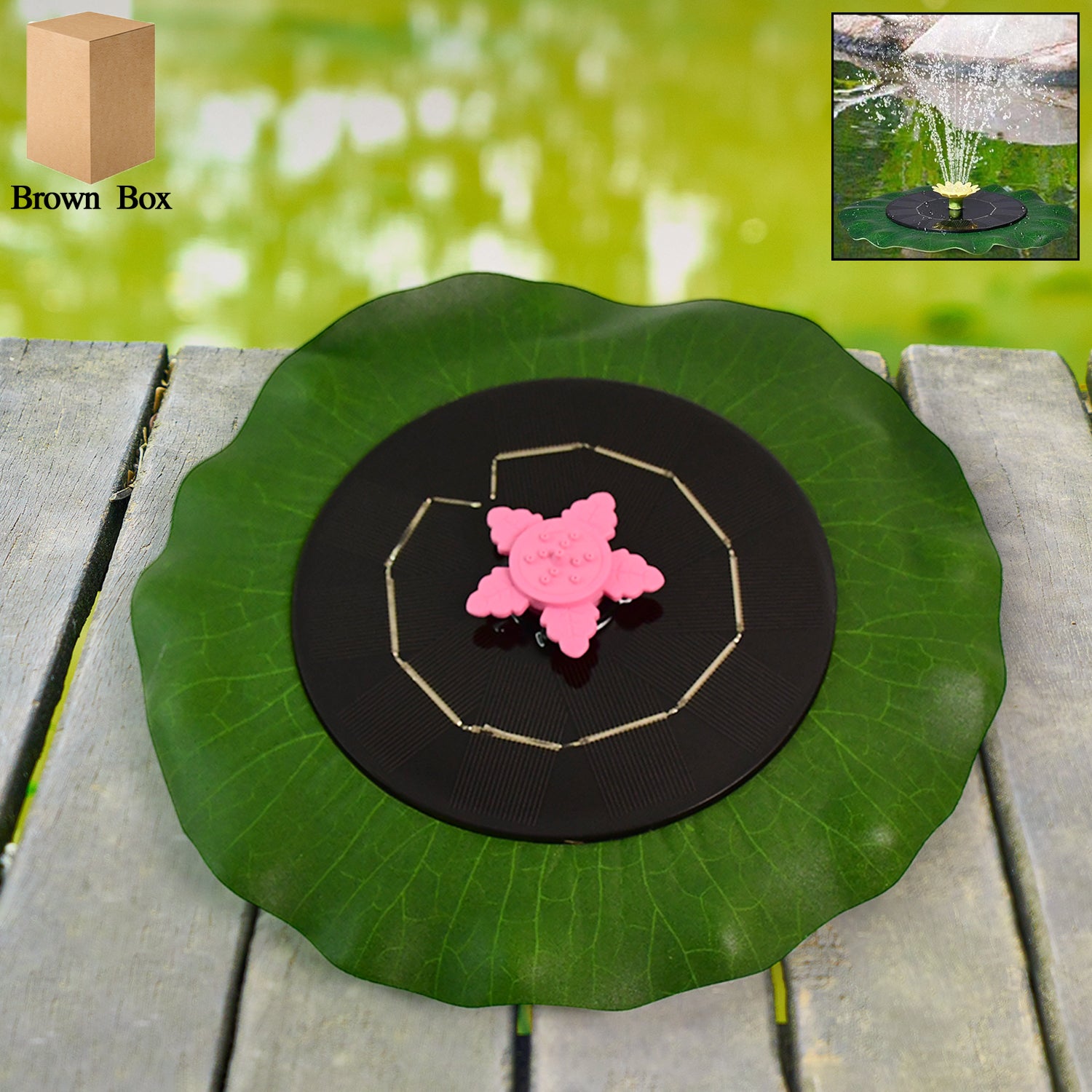 Decorative Solar-powered Floating Water Fountain Pump