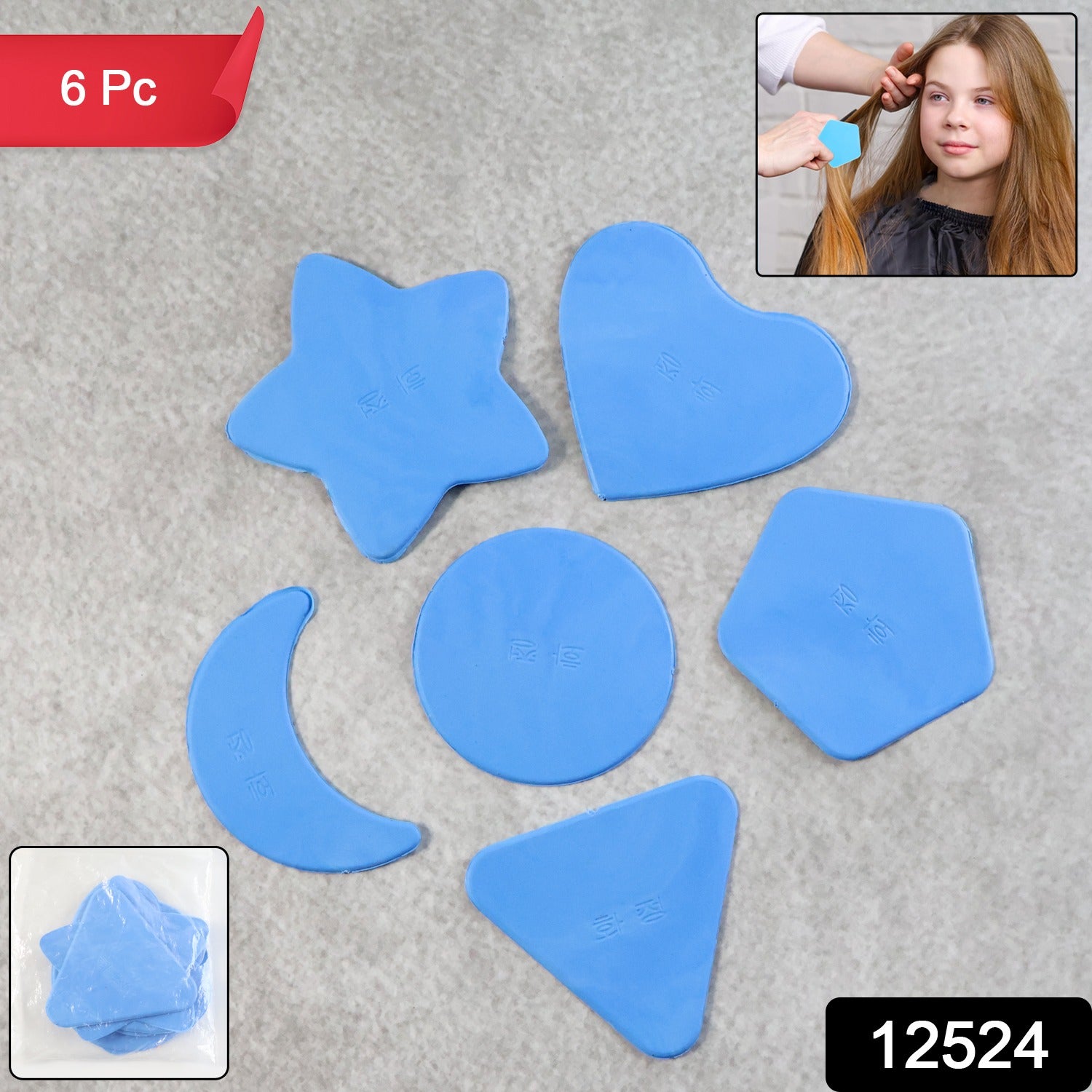 Haircut Design Stencil Set  6-in-1 Safe Hair Trimmer Molds
