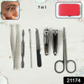 7 In 1 Stainless Steel Manicure Pedicure Grooming Kit
