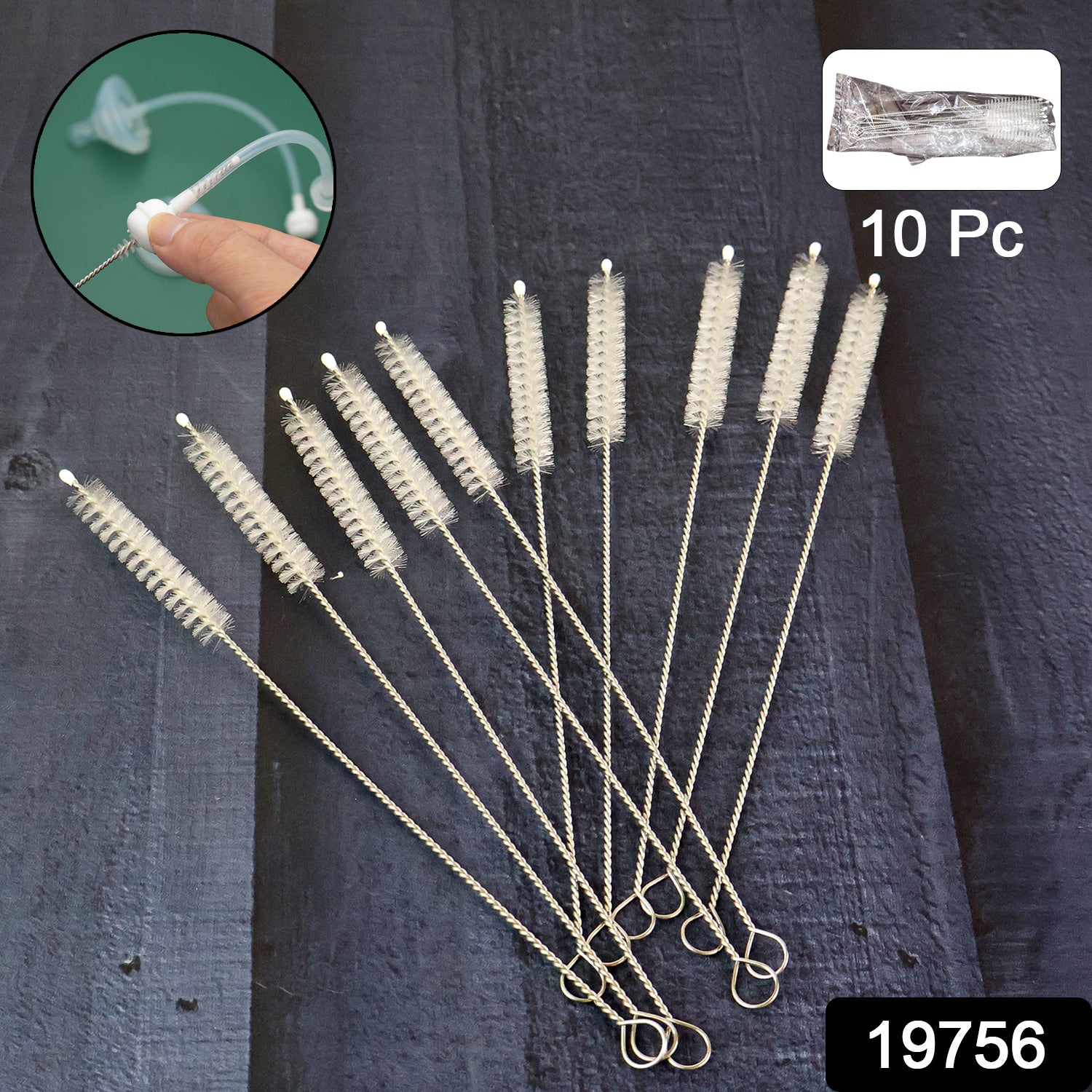 Straw  Bottle Cleaning Brush Set (10 Pc)