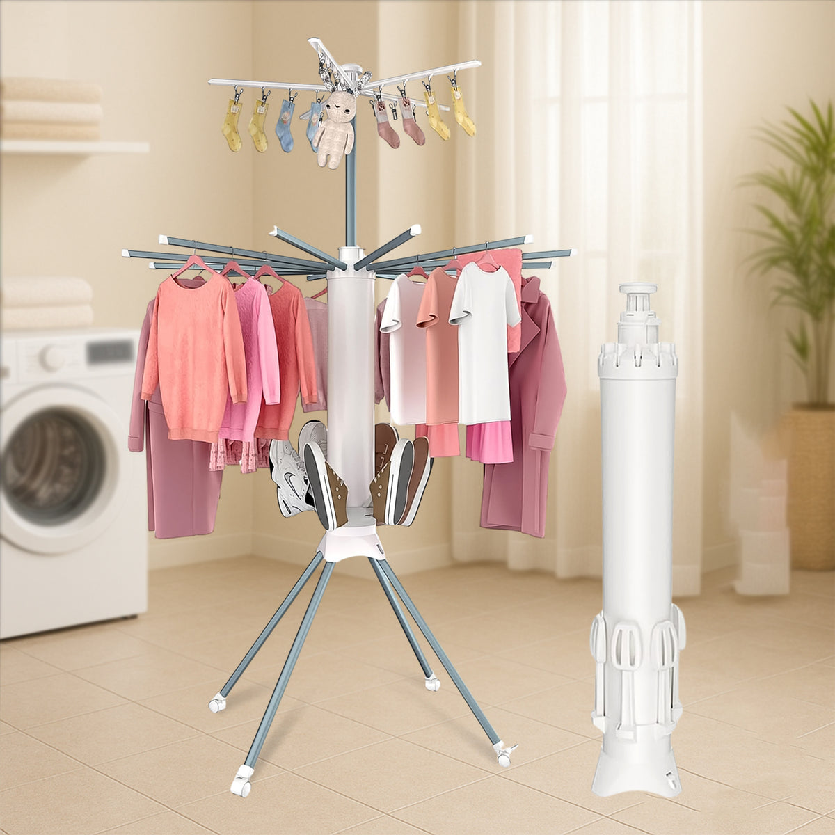 Multi-layer Foldable Clothes Drying Rack Set