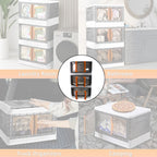 Plastic Folding Wardrobe Storage Organizer (3 Layer  1 Pc)