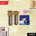 3 In 1 Cartoon Animal Door Stopper Set (1 Set)