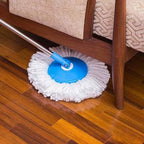 360 Spin Mop With Super Absorbent Microfiber Heads (1 Set)