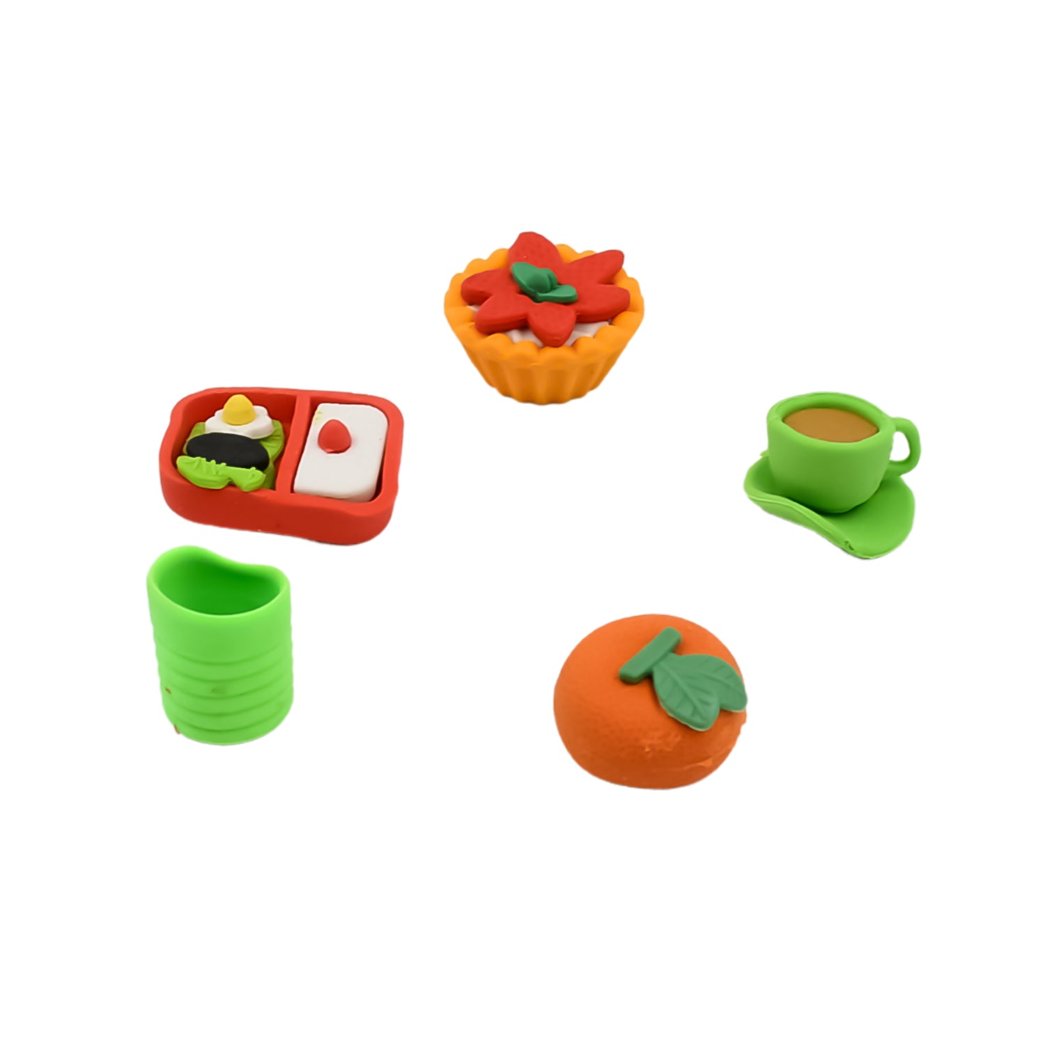 18029 3d Mix Design Fancy  Stylish Colorful Erasers Mini Eraser Creative Cute Novelty Eraser For Children Different Designs Eraser Set For Return Gift Birthday Party School Prize (1 Set)