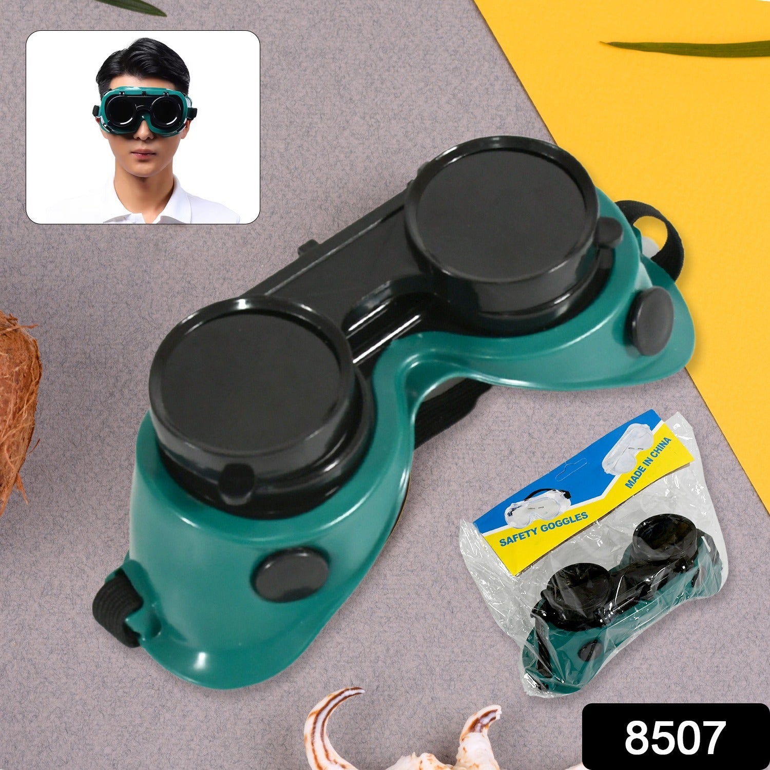 8507 Safety Welding Goggles Anti Radiation Goggles Welder Work Protective Goggles Labour Working Safety Protective Eyewear (Moq - 10 Pcs)
