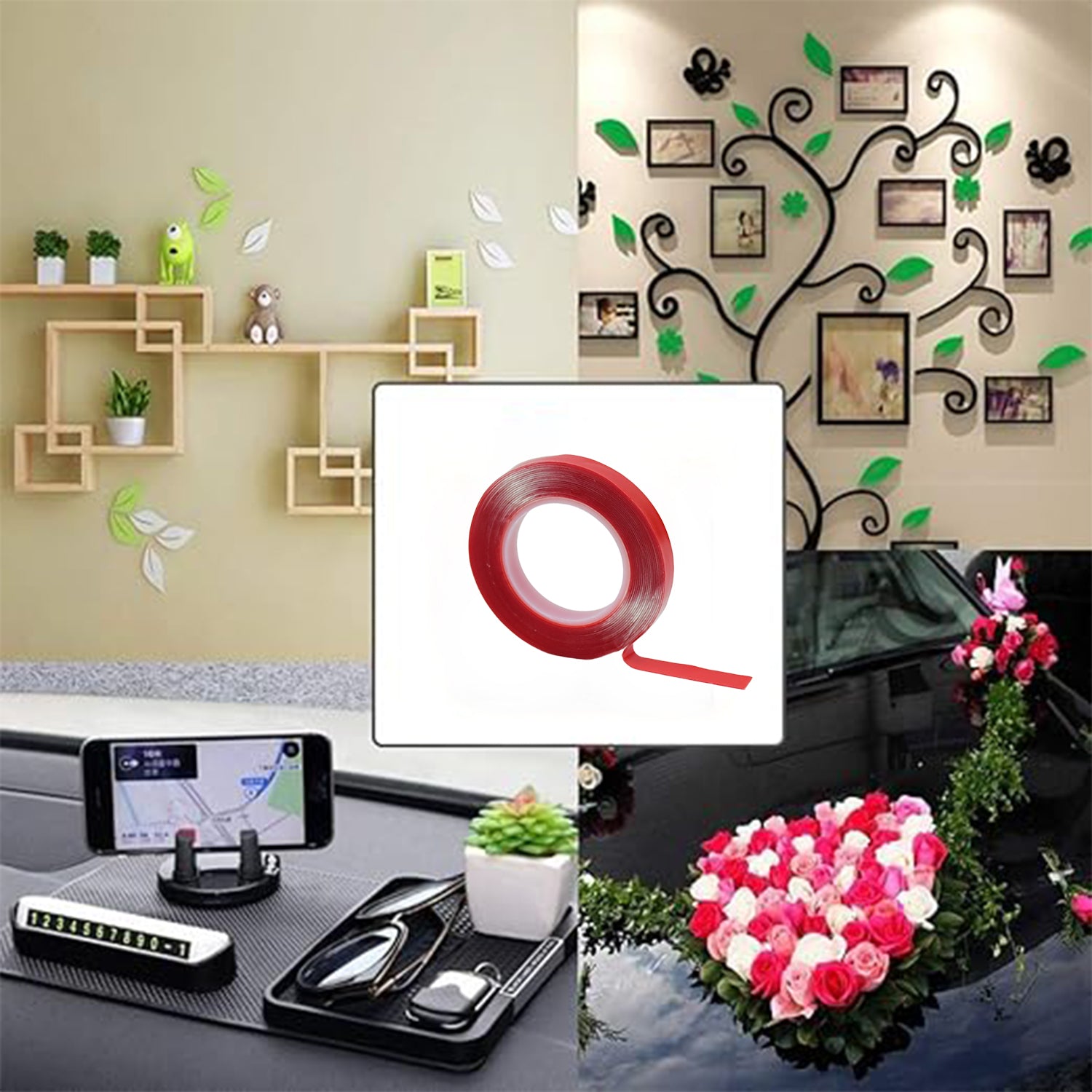 Heavy Duty Transparent Acrylic Foam Mounting Tape (3 Mtr Approx  1 Pc)