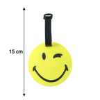 Cute Smiley Face Round Travel Identification Luggage Bag Tag (1 Pc)