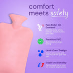 Premium Quality Rubber Hot Water Bag (31 X 19 Cm  1 Pc)