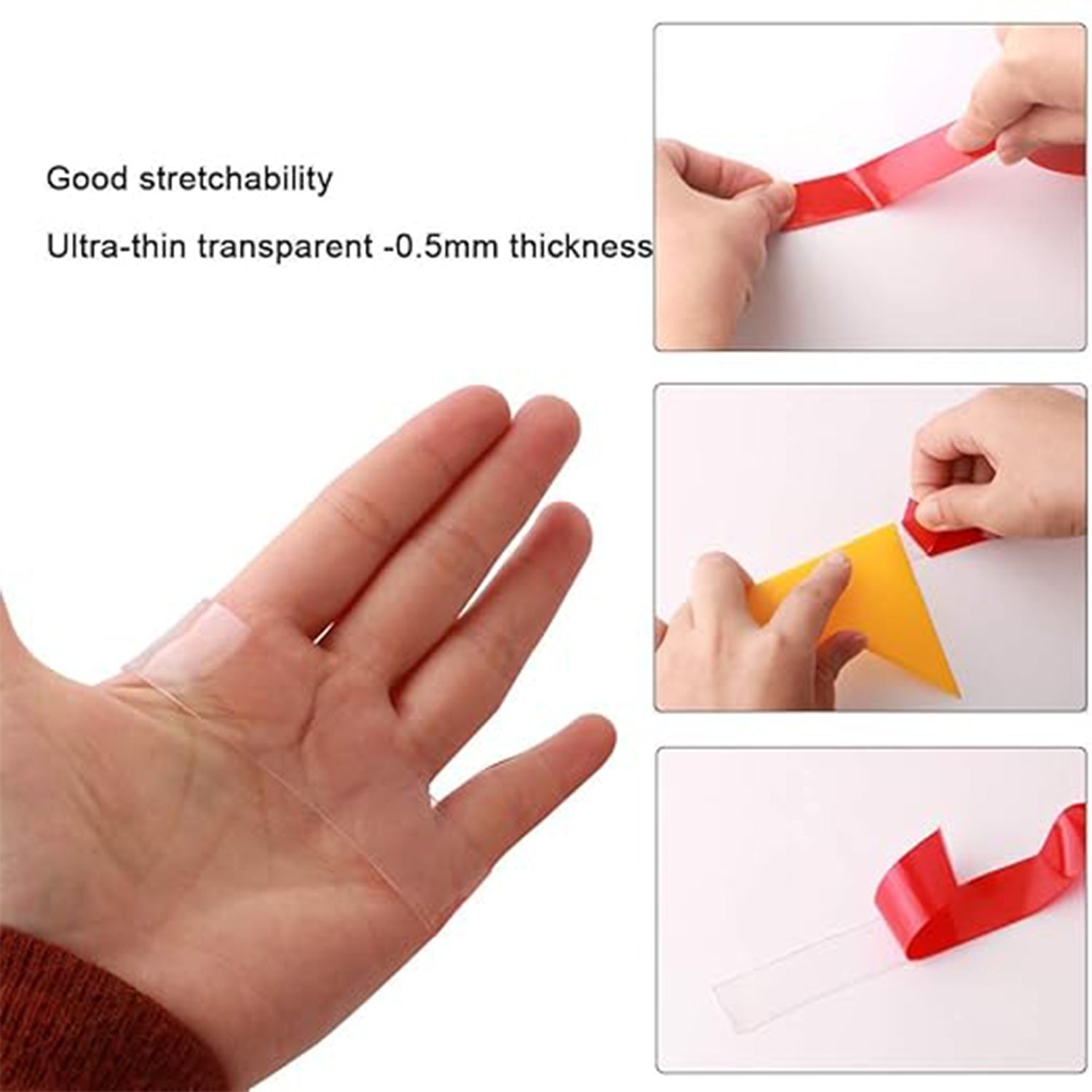 Heavy Duty Transparent Acrylic Foam Mounting Tape (3 Mtr Approx  1 Pc)