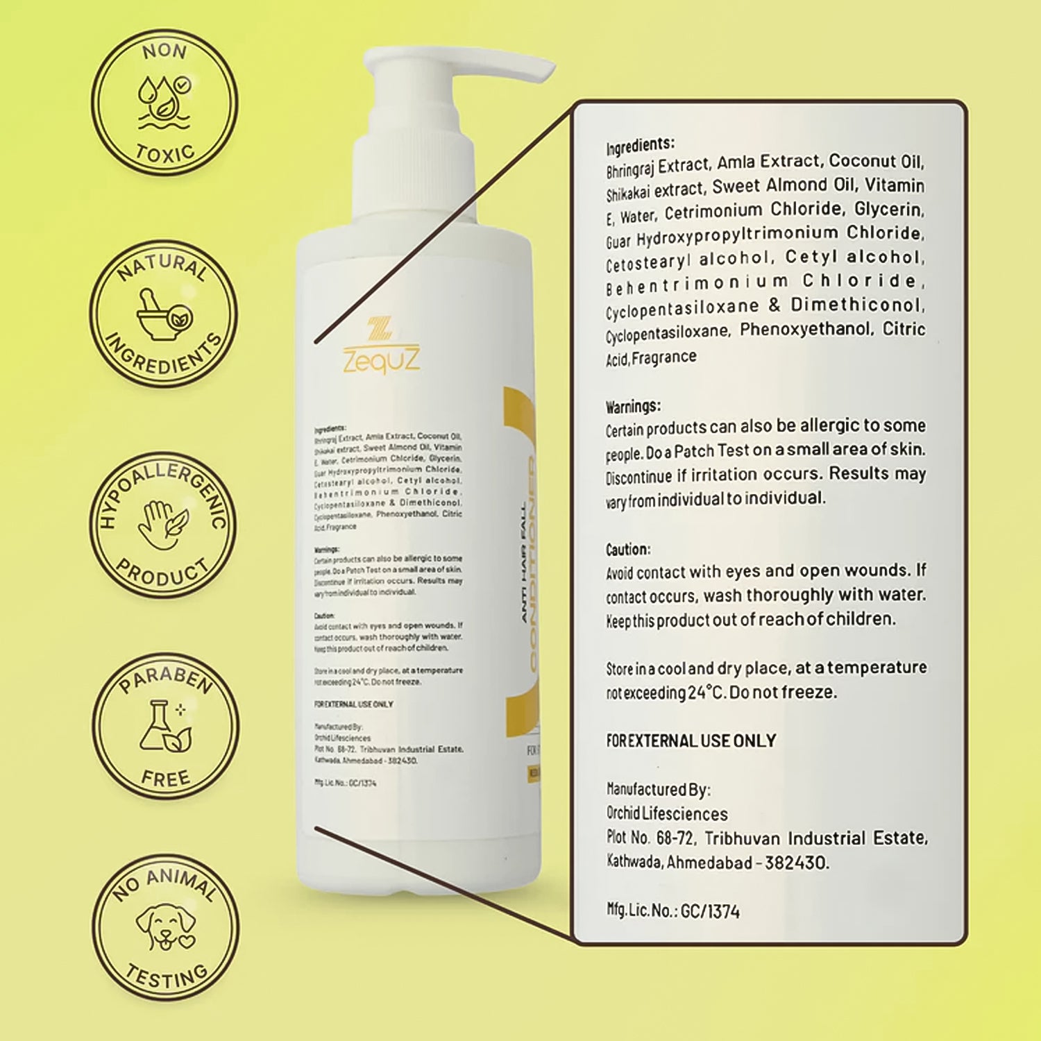 Zequz Anti Hair Fall Conditioner - (1 Pc  250 Ml)