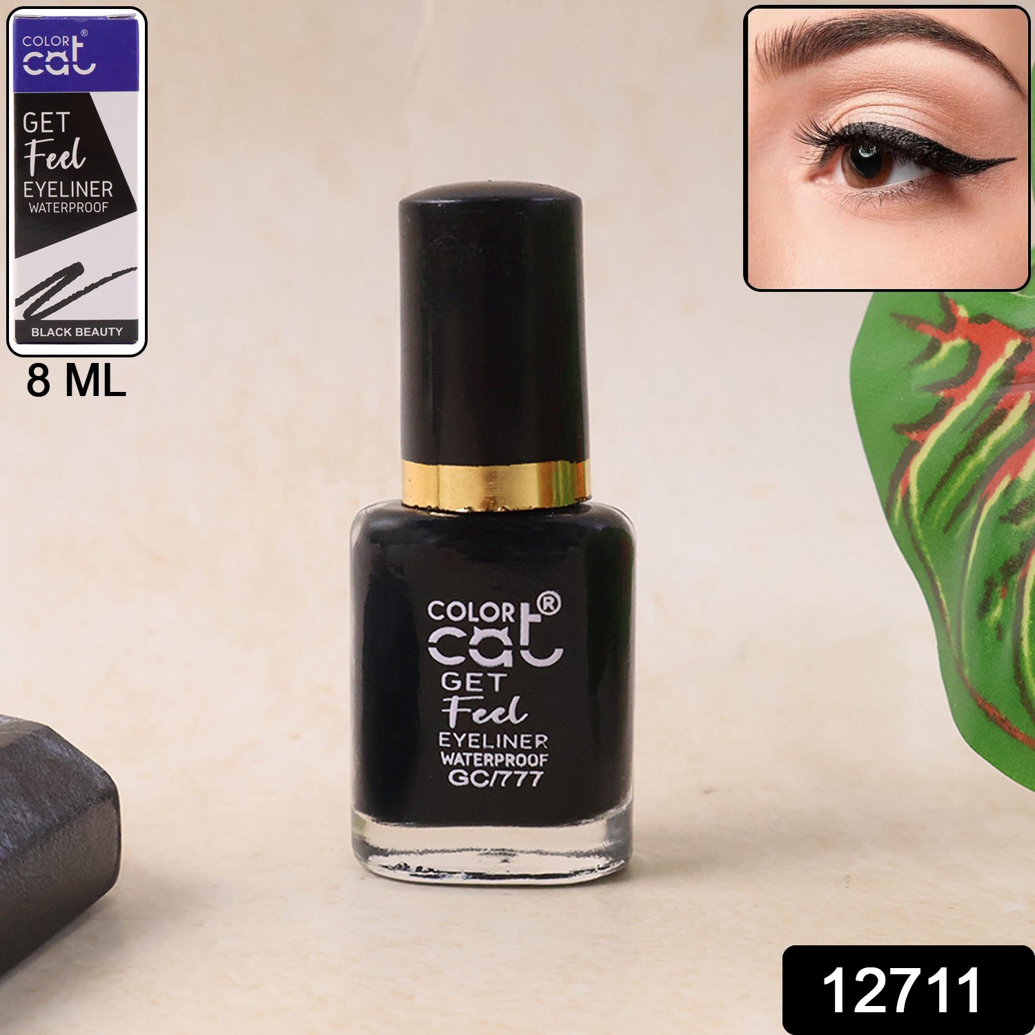 Premium Color Cat Get Feel Waterproof Eyeliner (8 Ml  1 Pc)