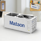 Container-style Multi-compartment Desk Organizer (1 Pc)