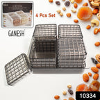 Ganesh Multipurpose Gift Set Dry Fruit Candy (4 Pcs Set  With Tray)