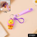 Cute Cartoon Duck Keychain (1 Pc)