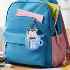 Cute Cartoon Bunny Calculator Keychain With Mini Digital Display (1 Pc)